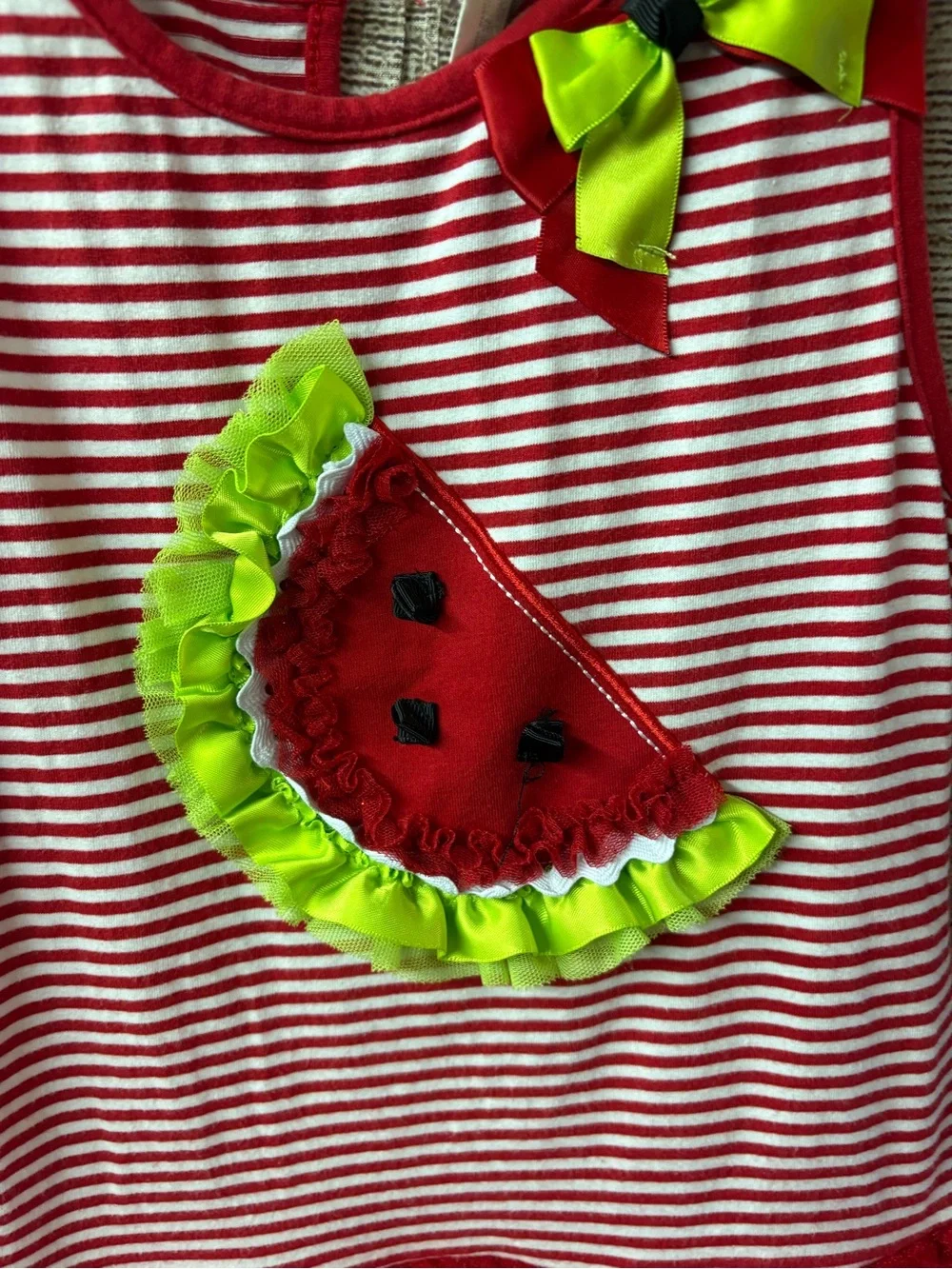 😍Emily Rose Red and Green Watermelon Tutu Dress size 8